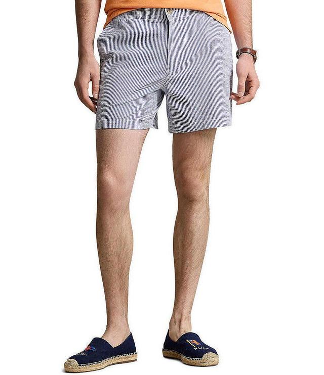 Polo Ralph Lauren Classic Fit Prepster Seersucker 6#double; Inseam Shorts Product Image