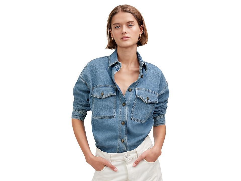 Madewell Mushy Long Sleeve Shirt in Blissfield Wash (Blissfield Wash) Women's Clothing Product Image