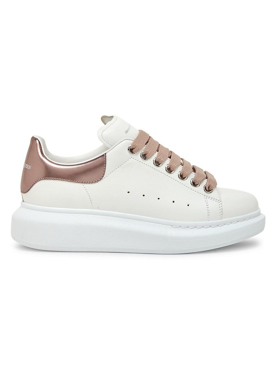 Womens Oversized Leather Low-Top Sneakers Product Image