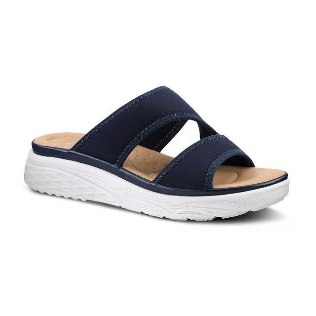 Flexus by Spring Step Candela Womens Sport Slide Sandals Blue Product Image