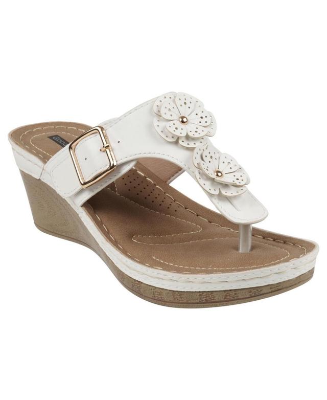 Gc Shoes Womens Narbonne Flower Wedge Sandals Product Image