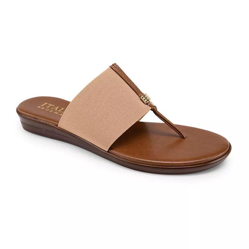 Italian Shoemakers Afia Womens Thong Sandals Brown Product Image