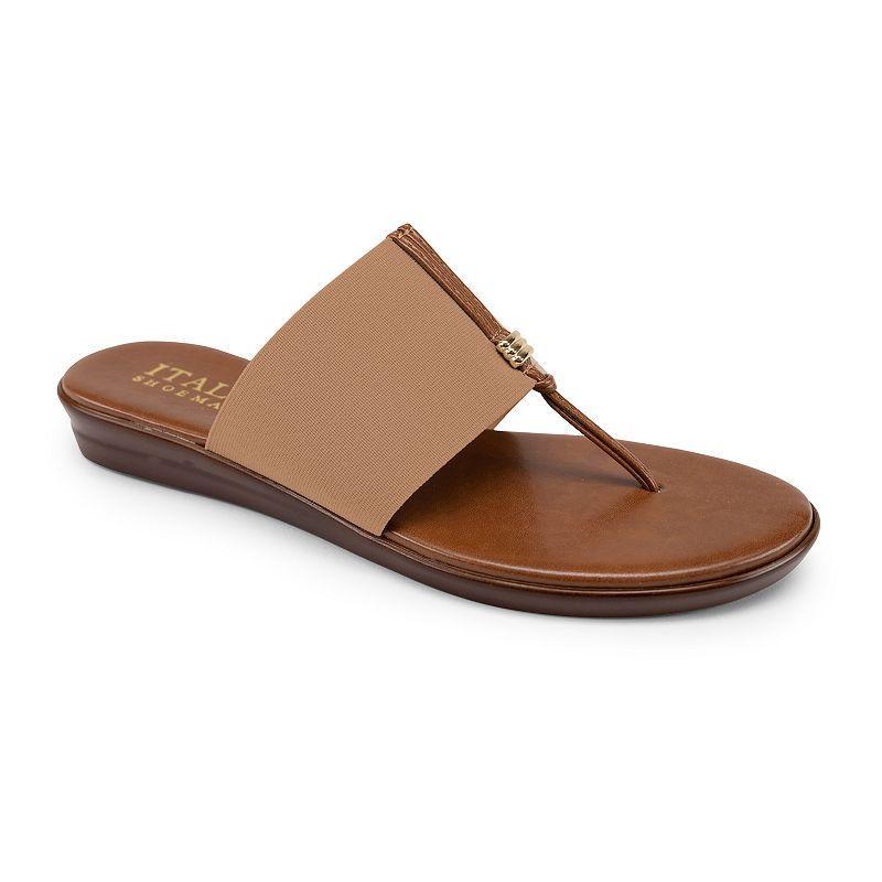 Italian Shoemakers Afia Womens Thong Sandals Brown Product Image