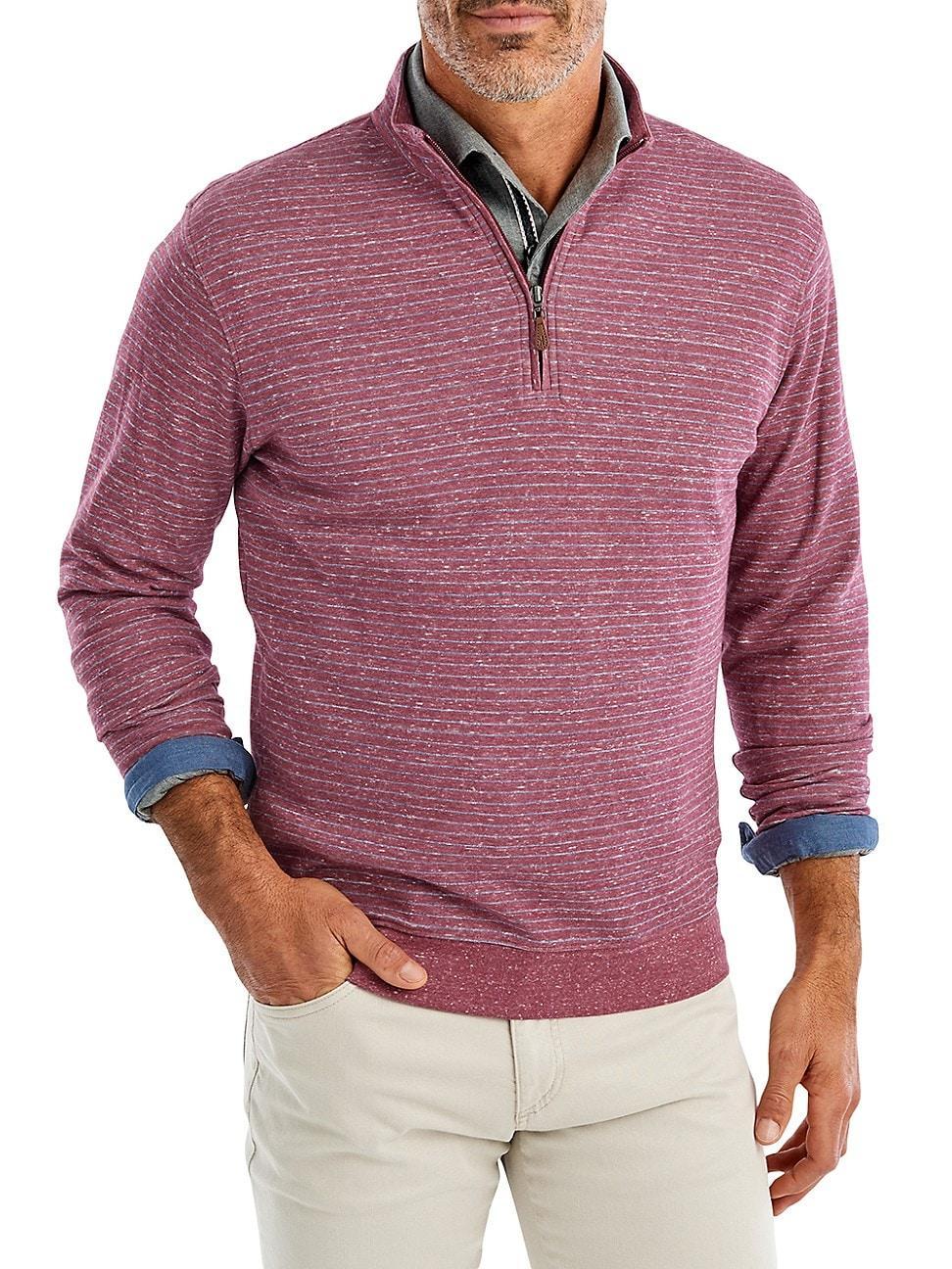 Mens Skiles Striped Quarter-Zip Sweater Product Image