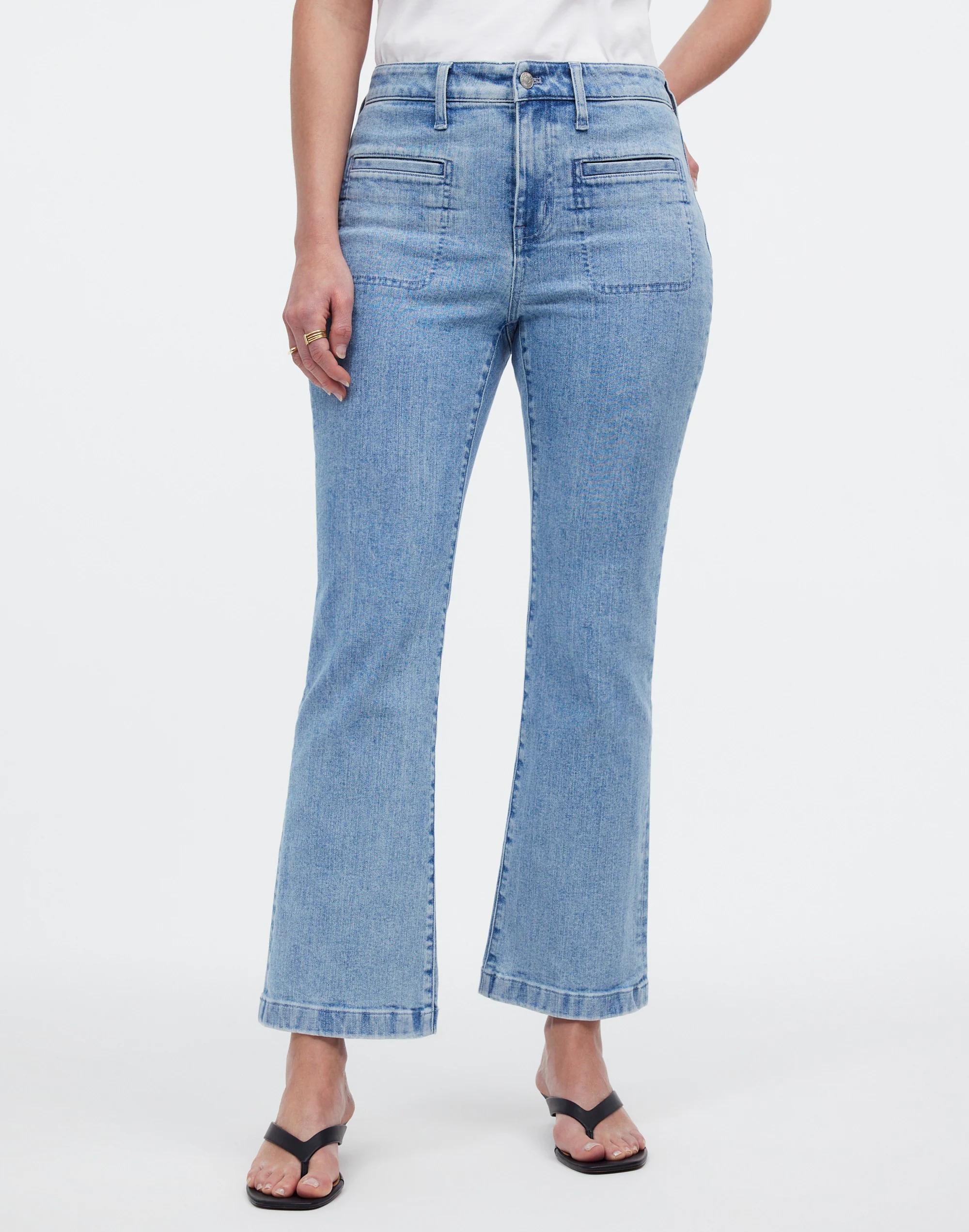 Curvy Kick Out Crop Jeans in Penman Wash: Patch Pocket Edition Product Image