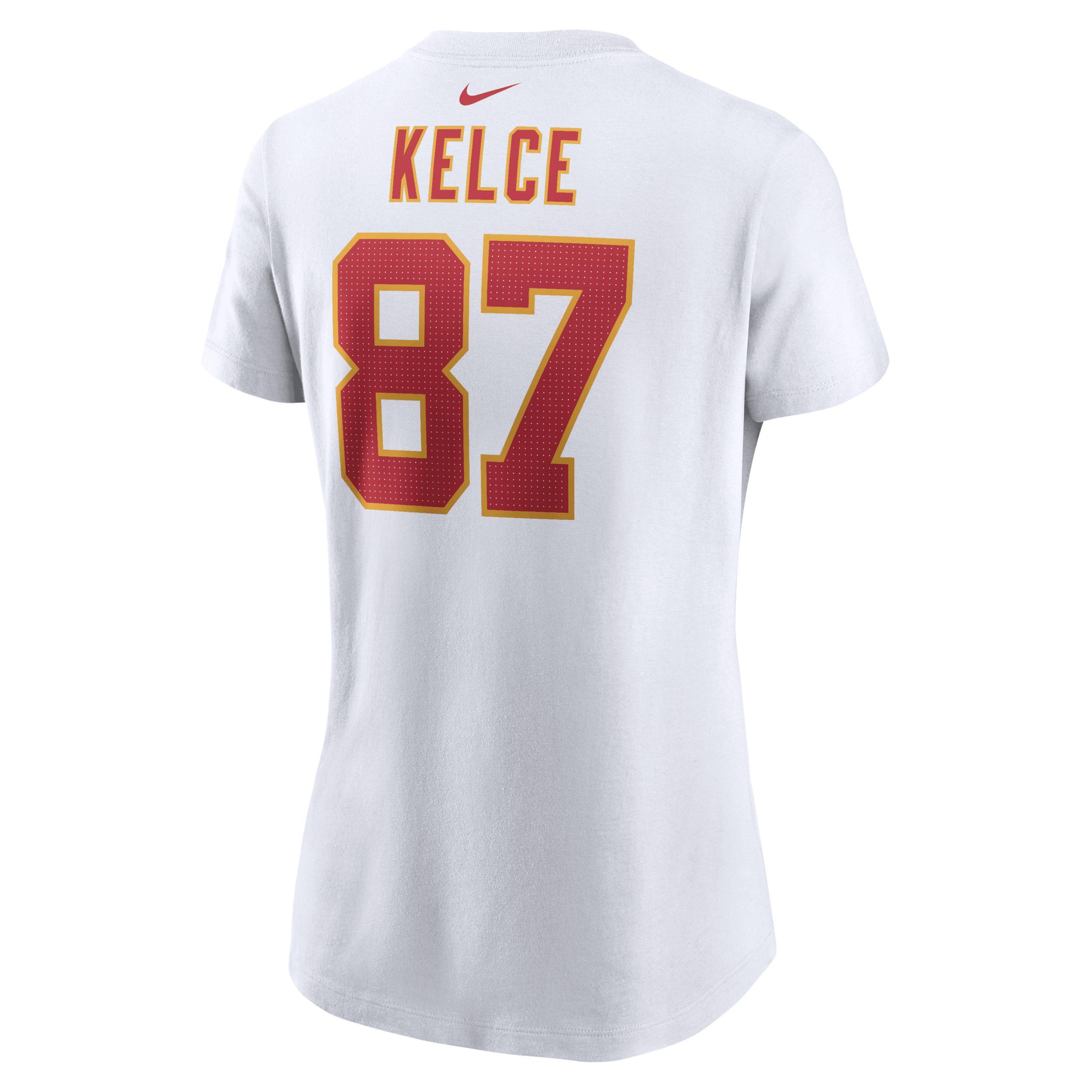 Womens Nike Travis Kelce Kansas City Chiefs Player Name & Number T-Shirt Product Image