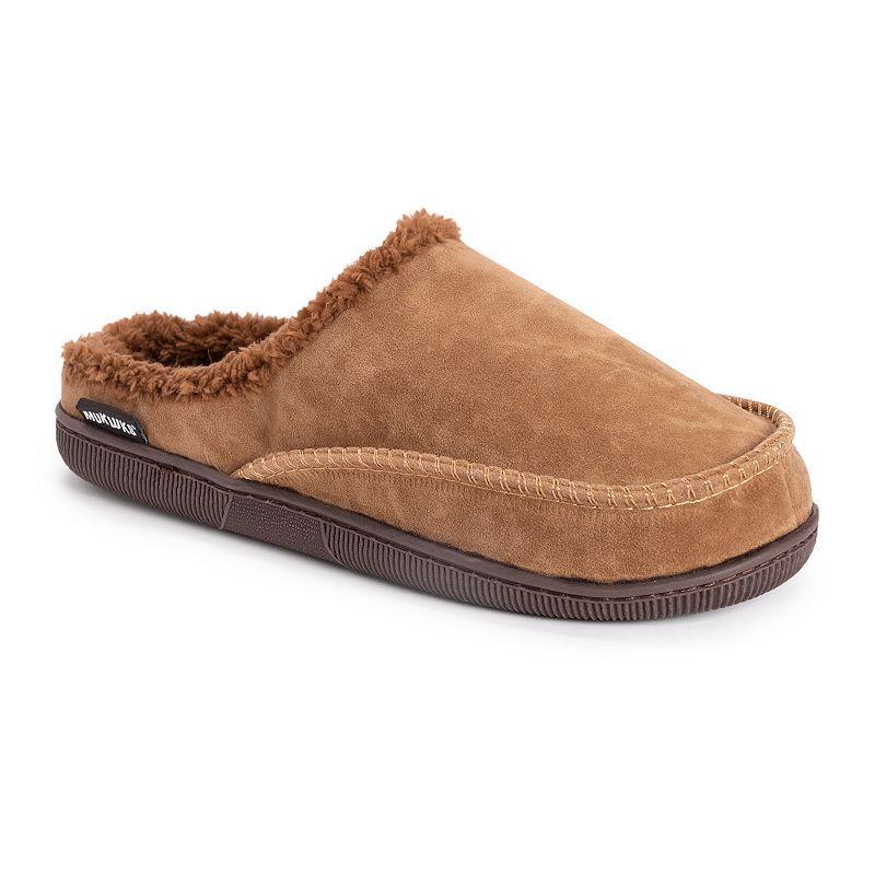 MUK LUKS Matt Printed Berber Mens Suede Clogs Product Image