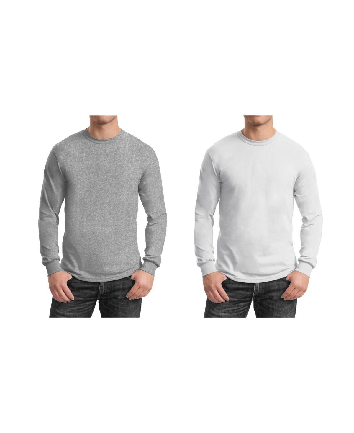 Galaxy By Harvic Mens 2-Pack Egyptian Cotton-Blend Long Sleeve Crew Neck Tee - Navy Product Image