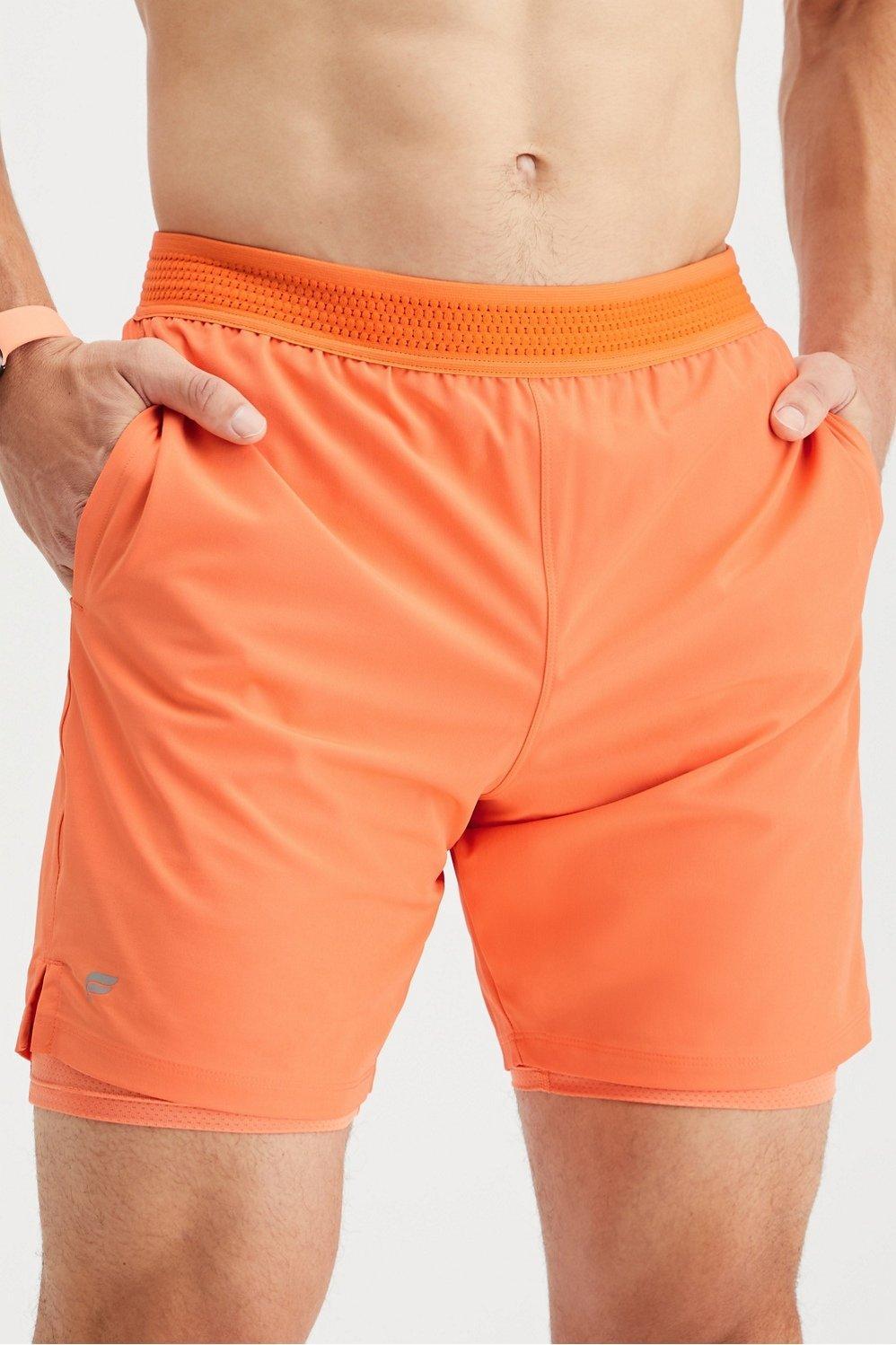 Fabletics Men The Fundamental Short (Lined) male Orange Burst Size L Product Image