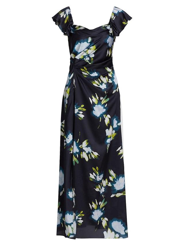 Womens Luna Floral Gathered Maxi Dress Product Image