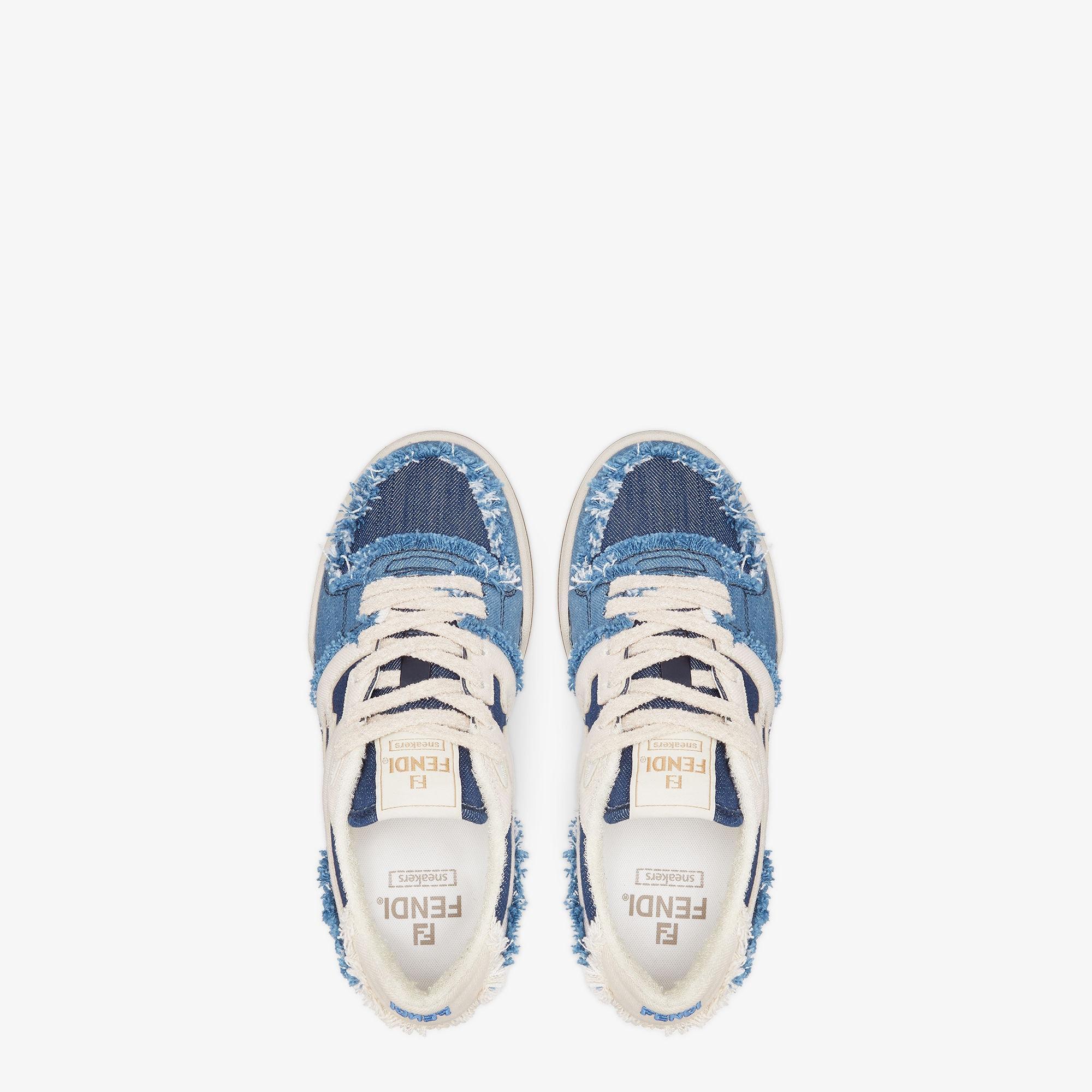 Fendi MatchBlue denim low-tops Product Image