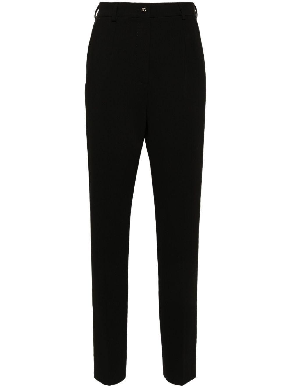 DOLCE & GABBANA High-rise Tapered Trousers In Black Product Image