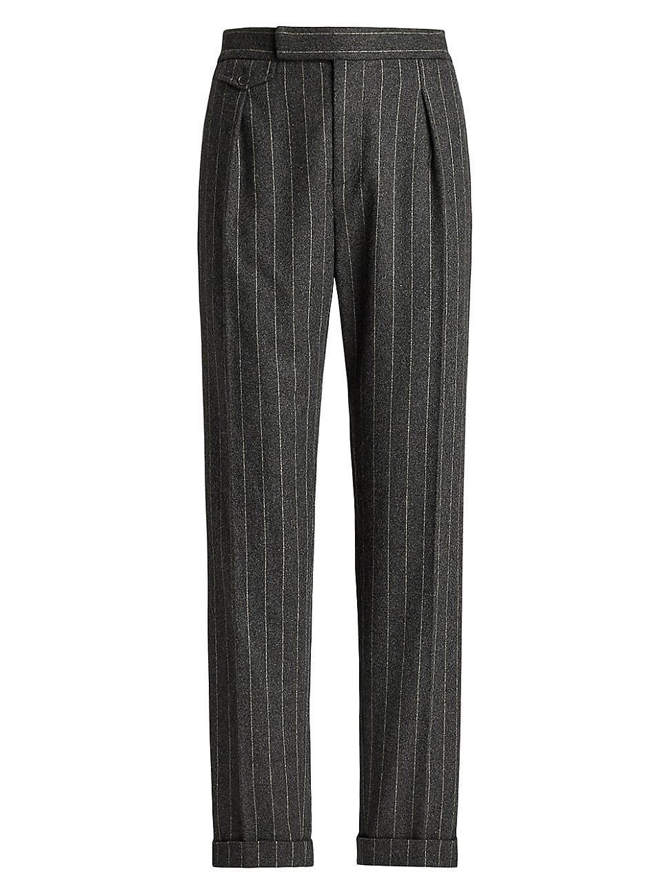 Womens Bennet Chalk Stripe Flannel Trousers Product Image