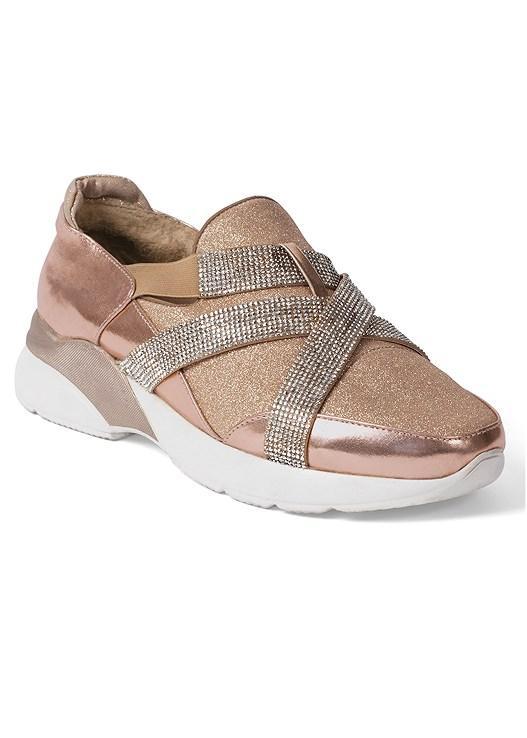 Glitter Wedge Sneakers Product Image