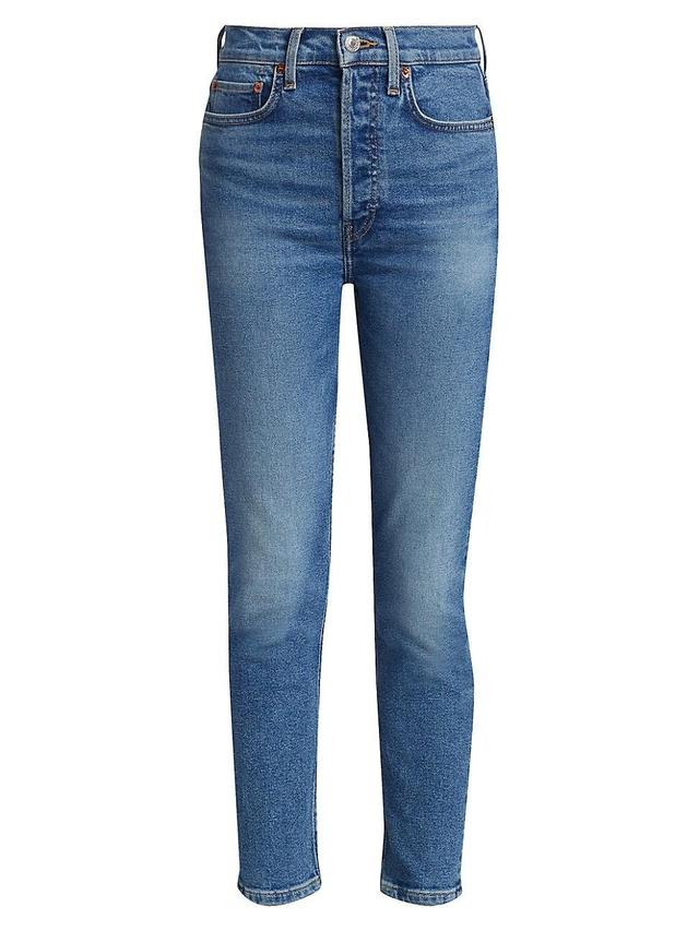 Womens 90s High-Rise Ankle Cropped Jeans Product Image