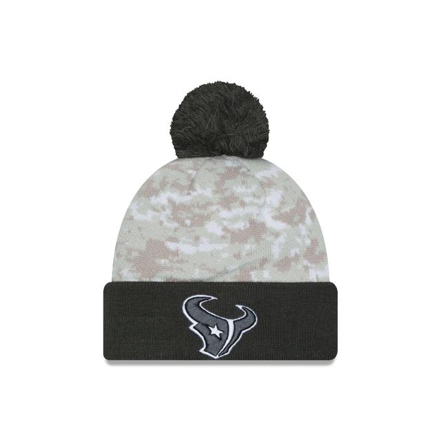 Houston Texans 2024 Salute to Service Pom Knit Hat Male Product Image