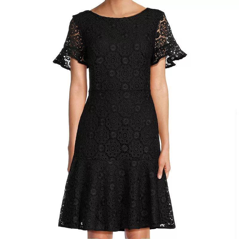 Womens Focus By Shani Lace Dress with Flounce Hem product image