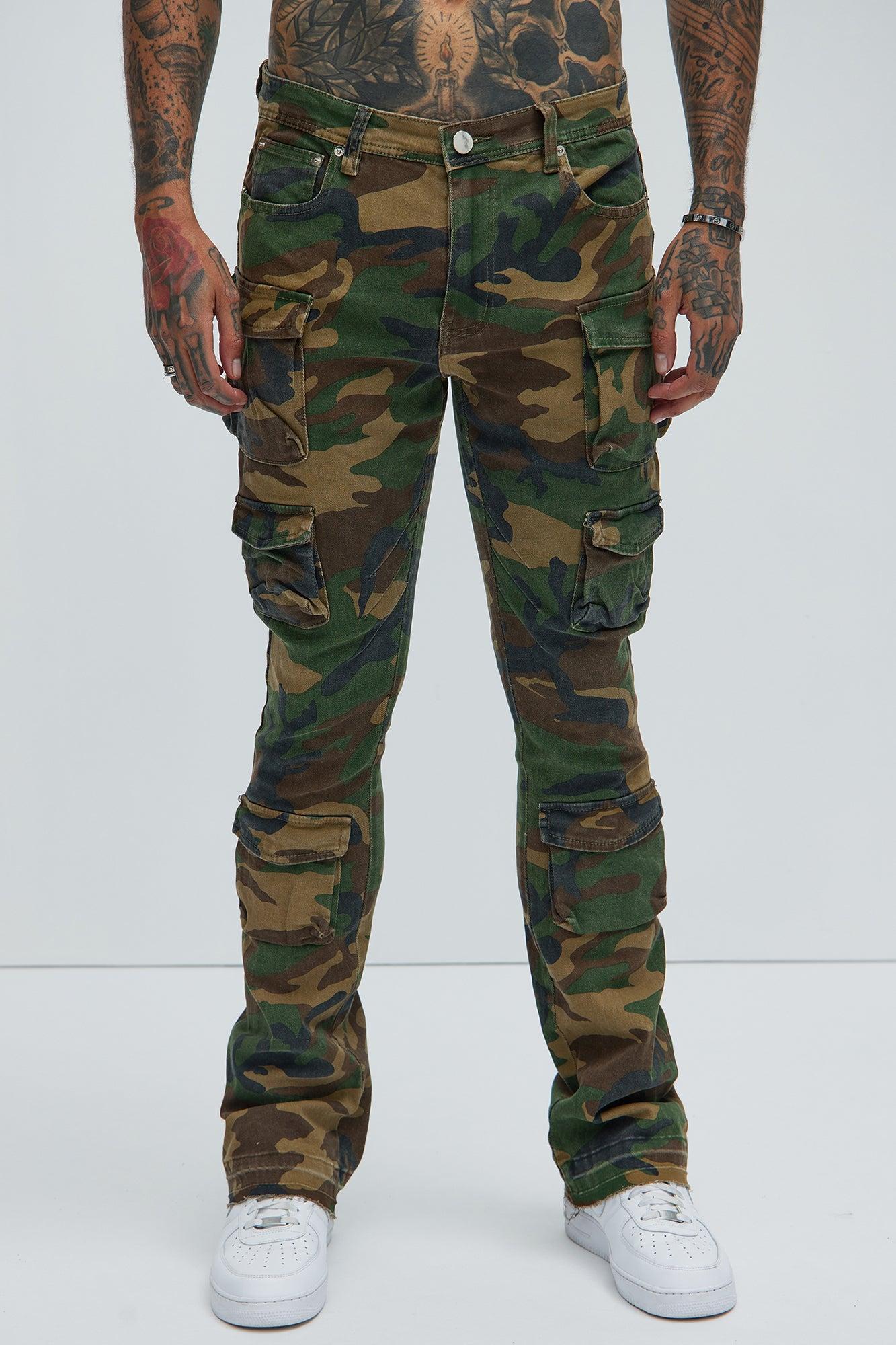 On Repeat Skinny Flare Cargo Pants - Camouflage Product Image