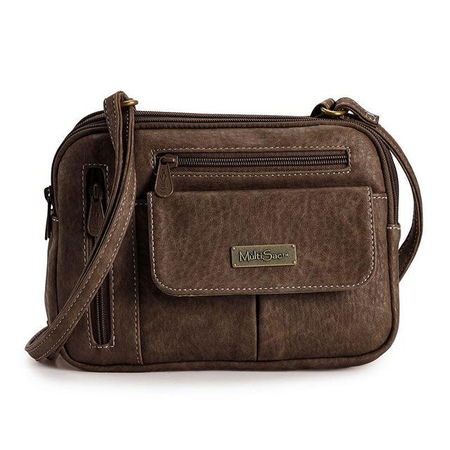 Womens MultiSac Zippy Crossbody Bag, Brown Product Image