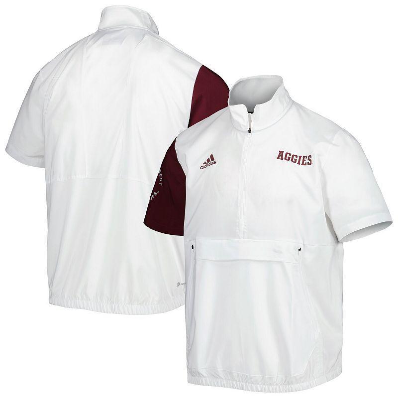 Mens adidas Texas A&M Aggies M STM AEROREADY Half-Zip Jacket Product Image