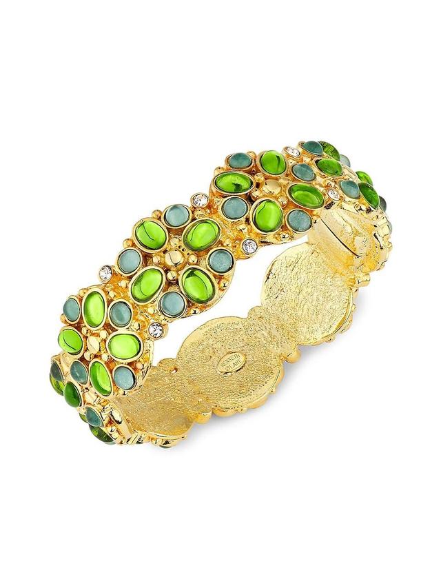 Womens Goldtone & Multi-Stone Flower Bracelet Product Image