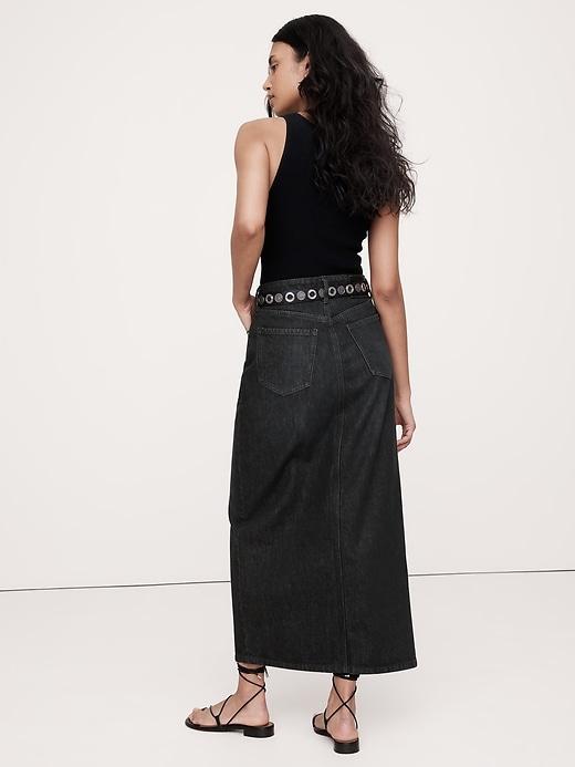 Denim Maxi Skirt Product Image