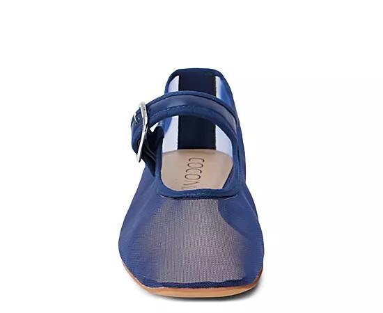 Coconuts Womens Tribeca Mesh Square-Toe Mary Jane Ballet Flat. Product Image