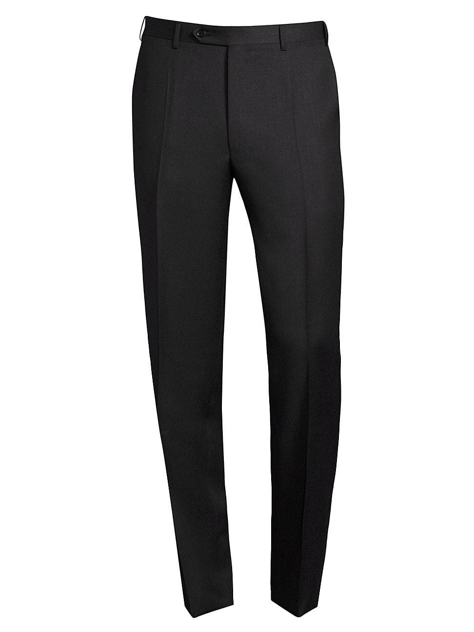 Mens Regular-Fit Wool Pants Product Image