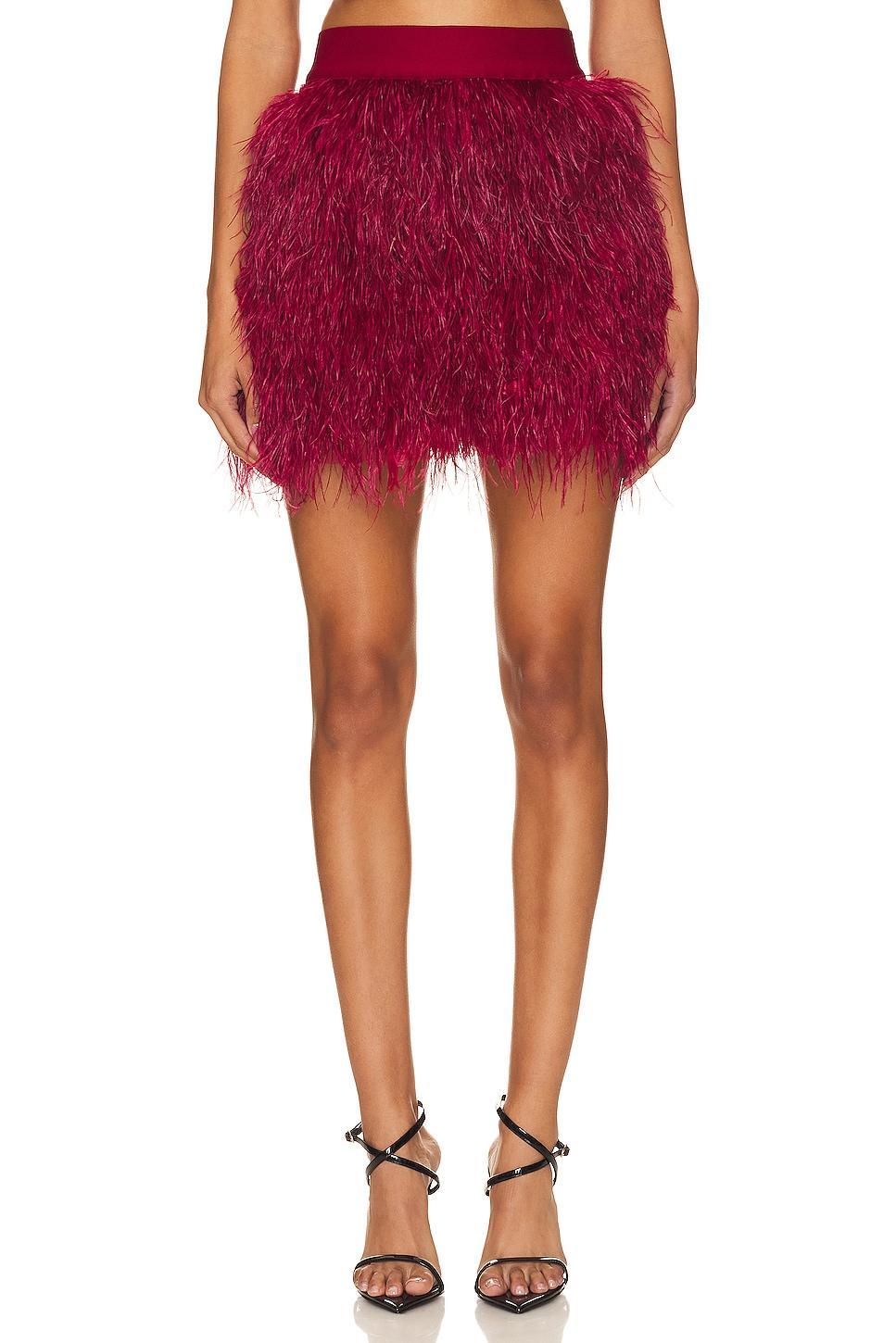 Cina Feather Skirt Alice + Olivia Product Image