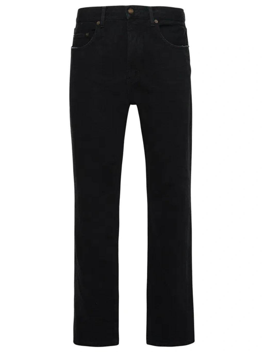 Cotton Denim Jeans In Black product image