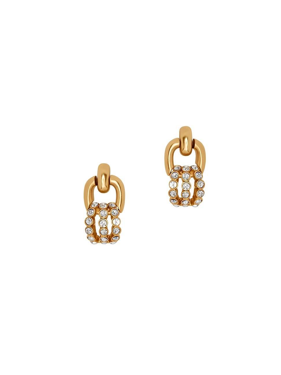 Womens Goldtone & Glass Crystal Drop Earrings Product Image