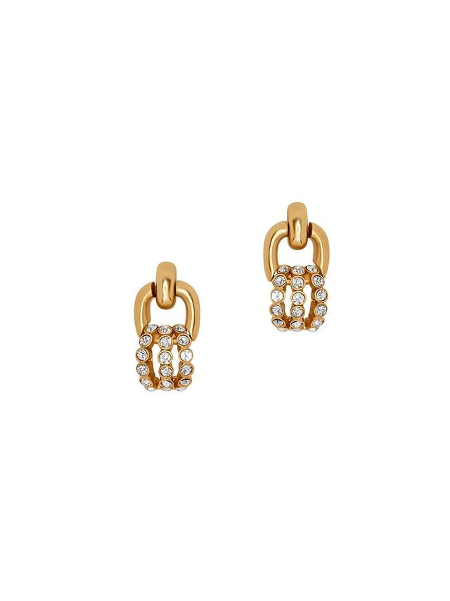 Womens Goldtone & Glass Crystal Drop Earrings Product Image