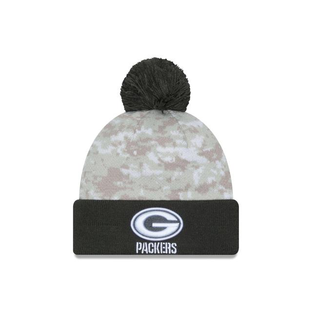 Green Bay Packers 2024 Salute to Service Pom Knit Hat Male Product Image