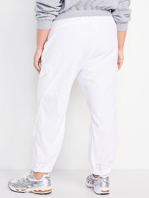 High-Waisted Ankle-Zip Cargo Joggers Product Image