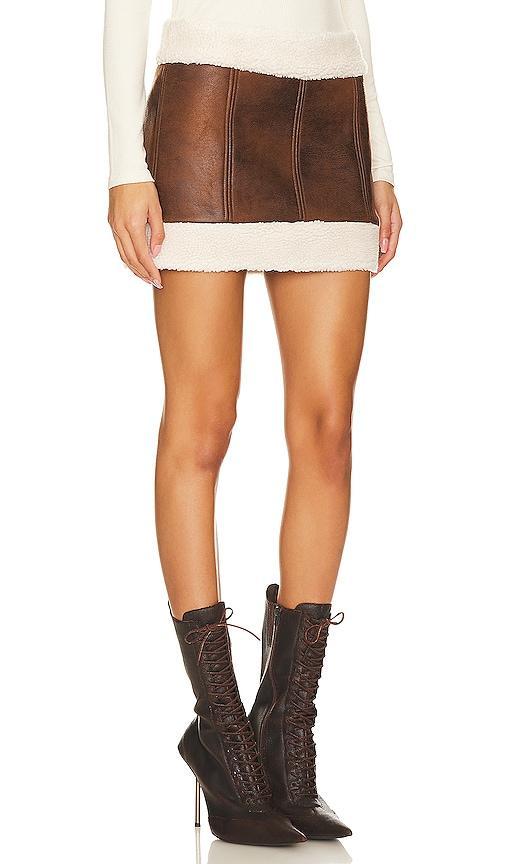 Lovers and Friends Luanne Mini Skirt in Walnut Product Image