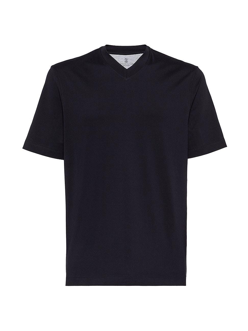 Mens Cotton Jersey V-Neck T-Shirt Product Image