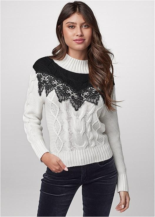 Lace Detail Sweater Product Image