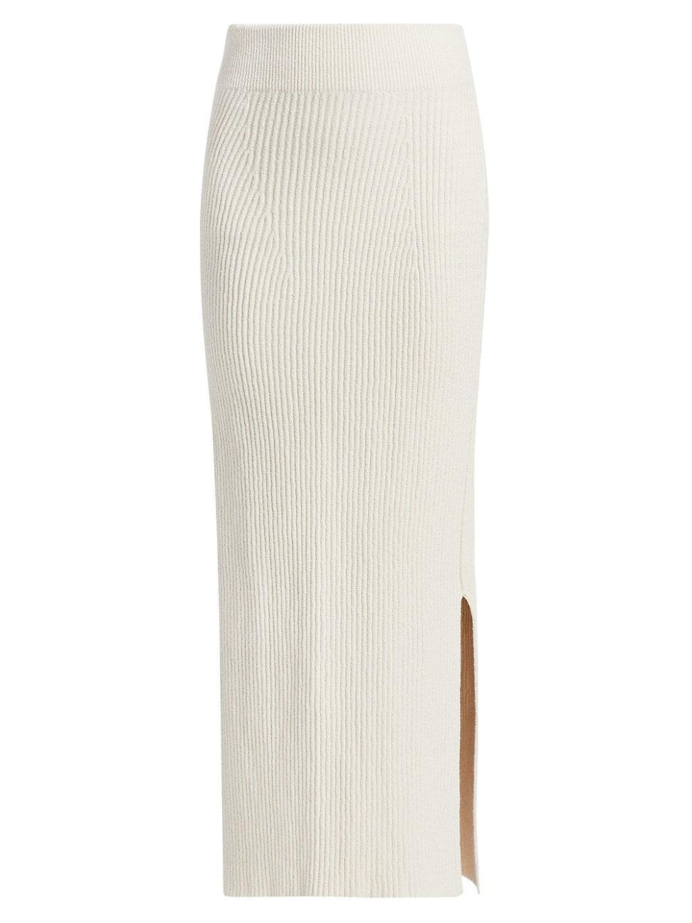 Womens Boucl Knit Maxi Skirt Product Image