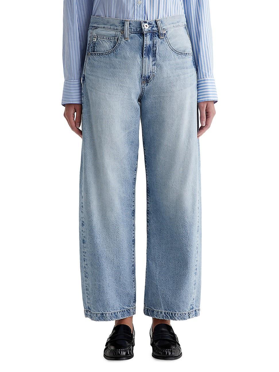 Womens Hattie High-Rise Wide-Leg Jeans product image