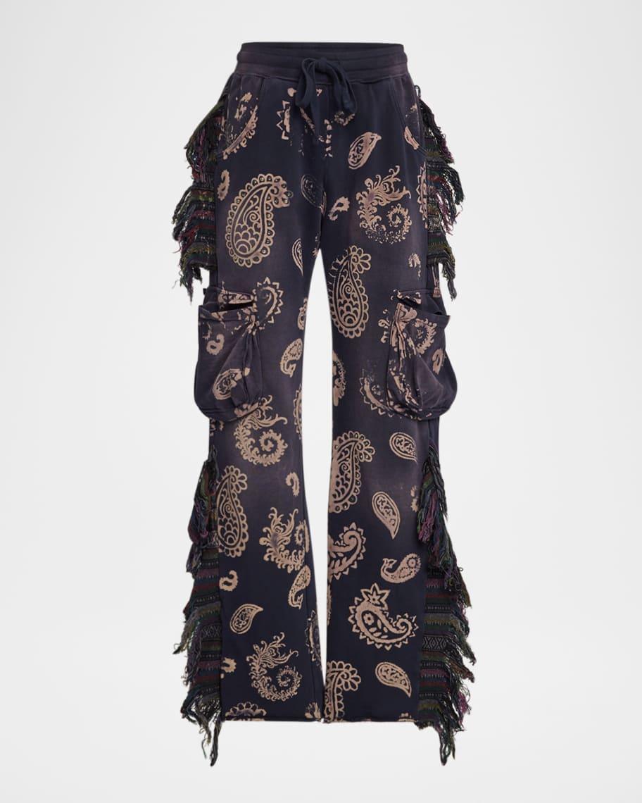 Mens Paisley Fringe Sweatpants Product Image