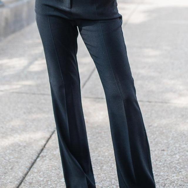 Mean Business Black Flare Trousers Product Image