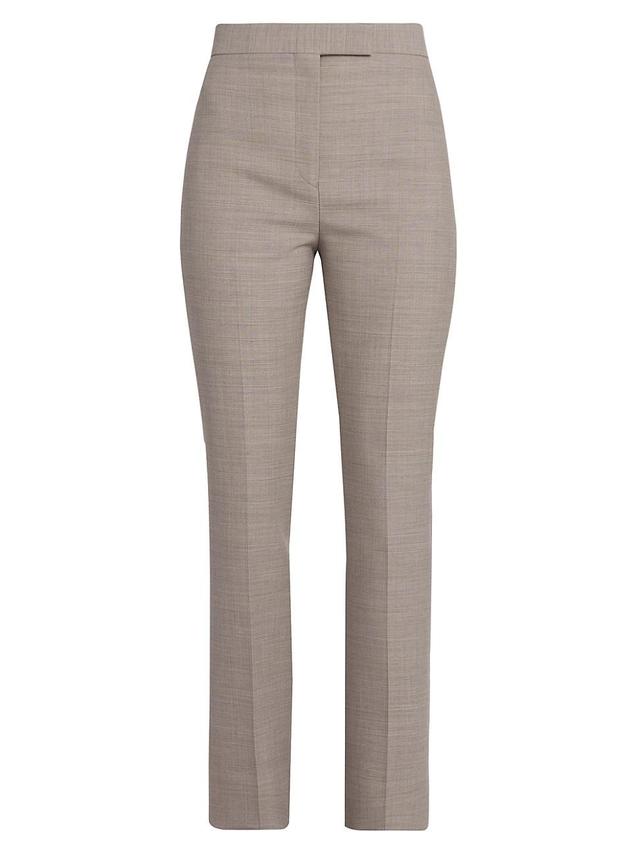 Womens Wool Straight-Leg Trousers Product Image