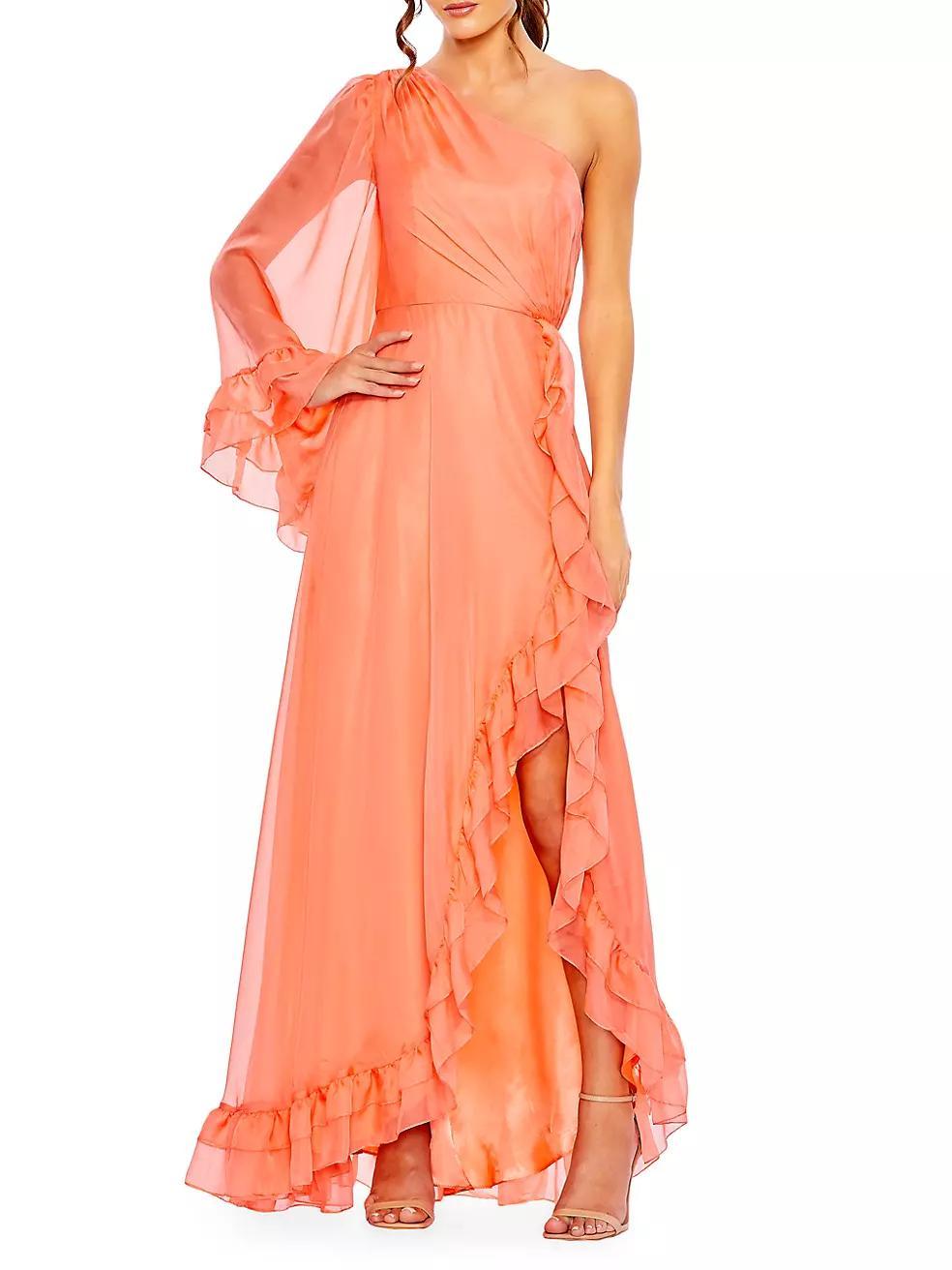 Womens Pleated Satin Halter Gown Product Image