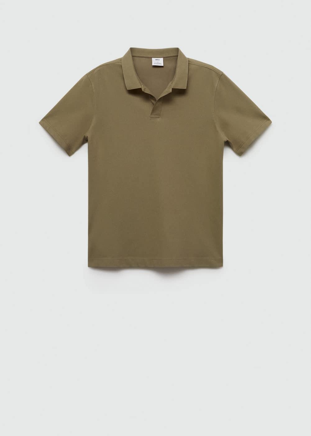 MANGO MAN - Slim-fit cotton-piquÃ© polo shirt khakiMen Product Image