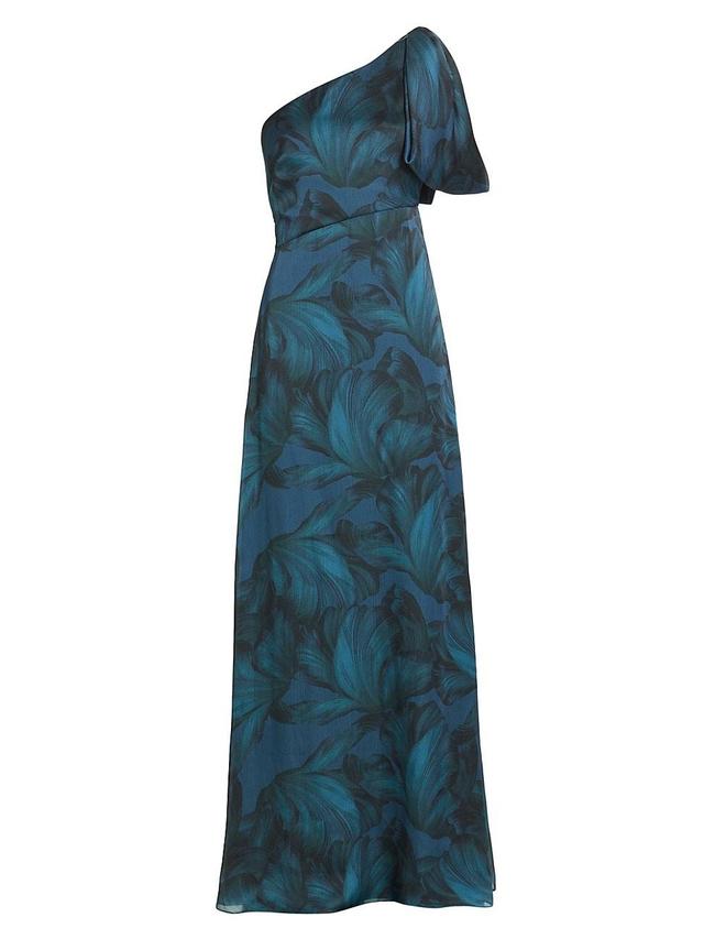 Womens Chelsea Floral One-Shoulder Gown Product Image