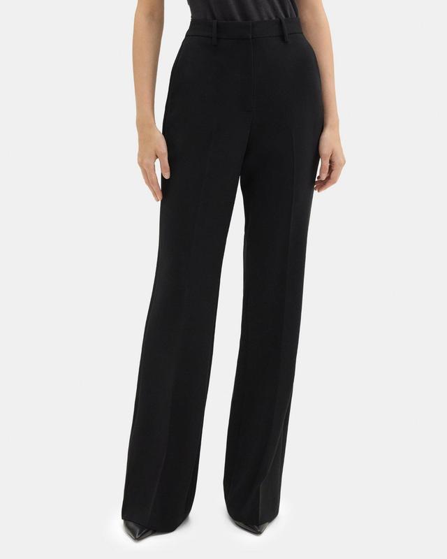 High-Waist Flare Pant in Crepe Product Image