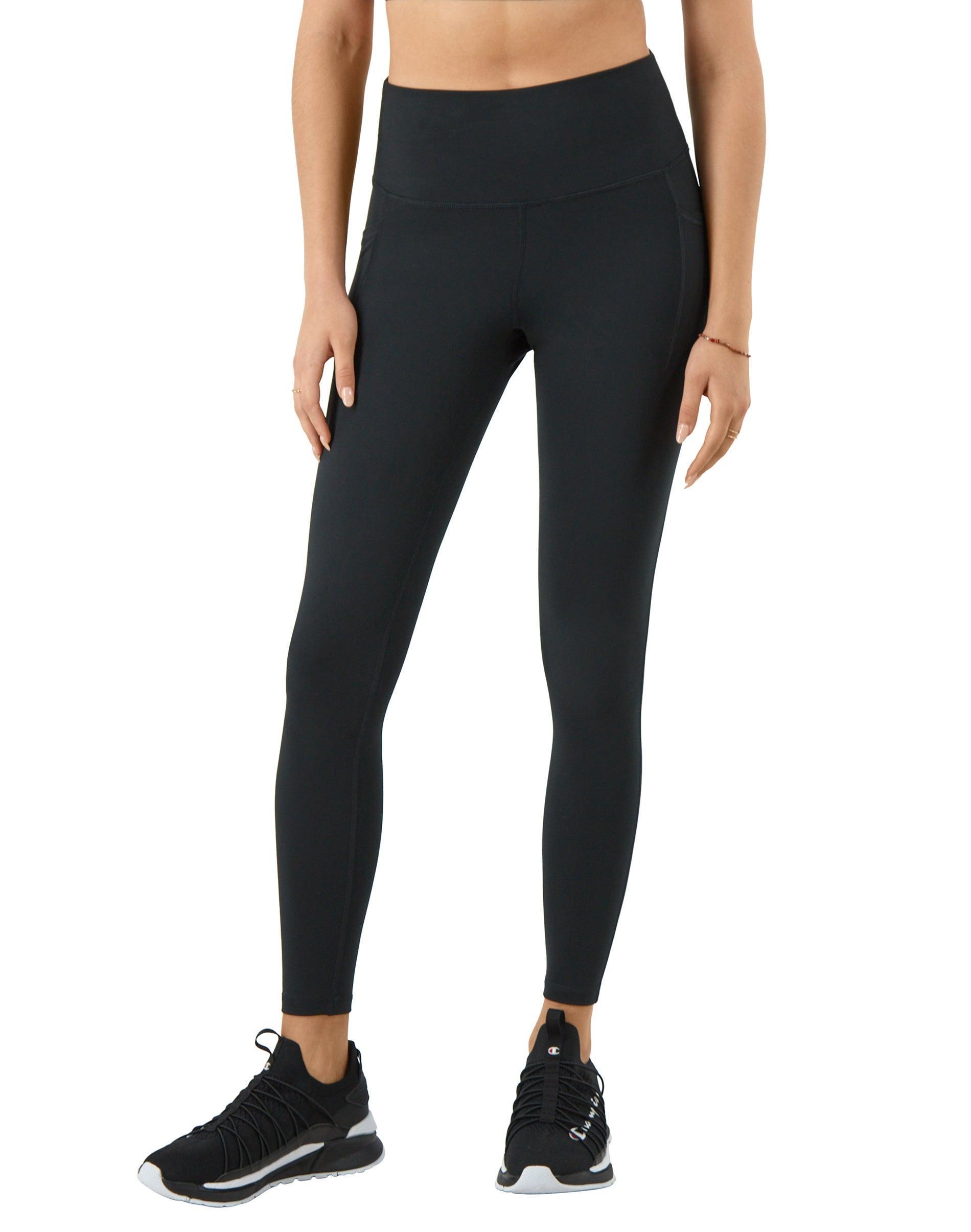 Womens Champion Soft Touch Pocket Leggings, C Logo, 25 Black L Product Image