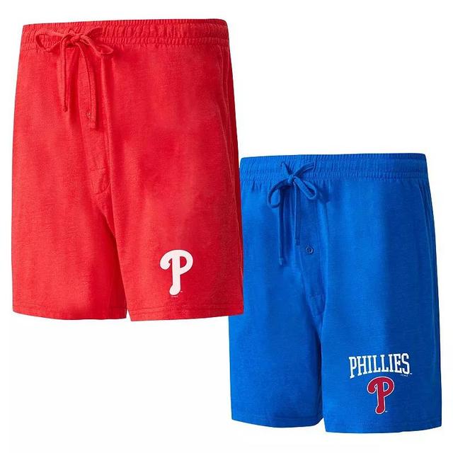 Mens Concepts Sport /Royal Philadelphia Phillies Two-Pack Meter Sleep Shorts Product Image