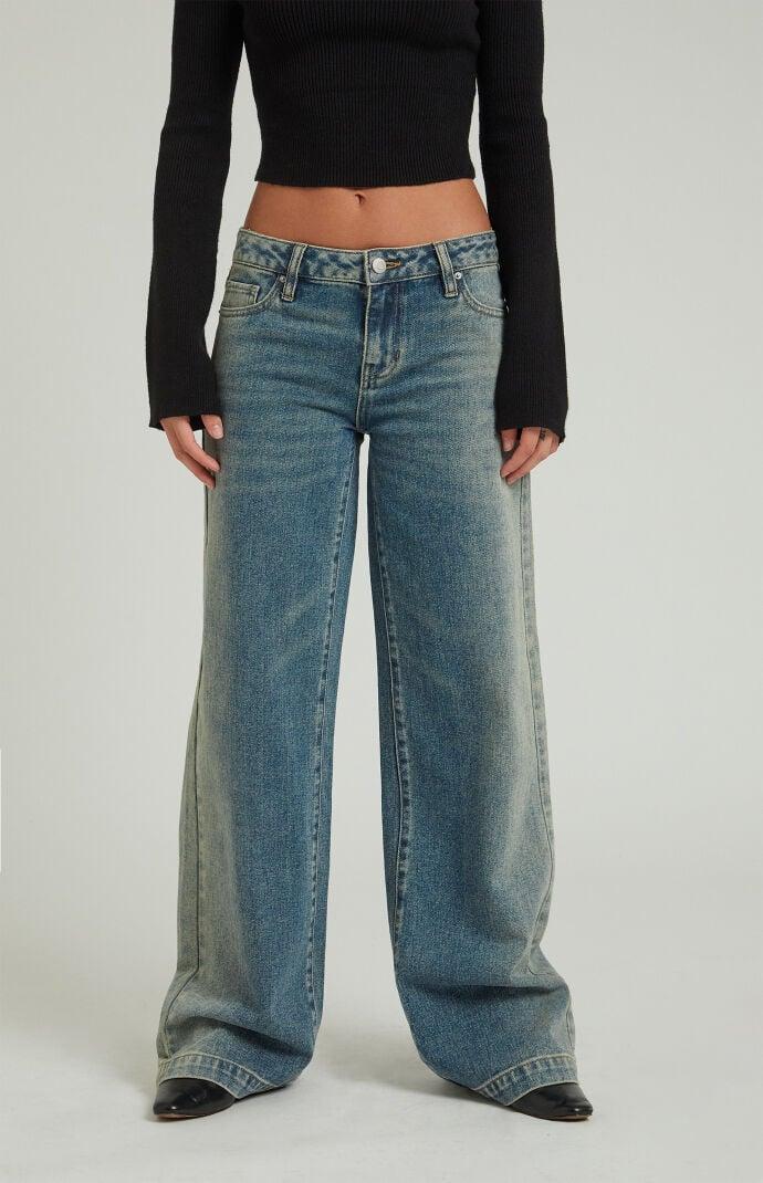 Women's Casey Indigo Low Rise Baggy Jeans Product Image