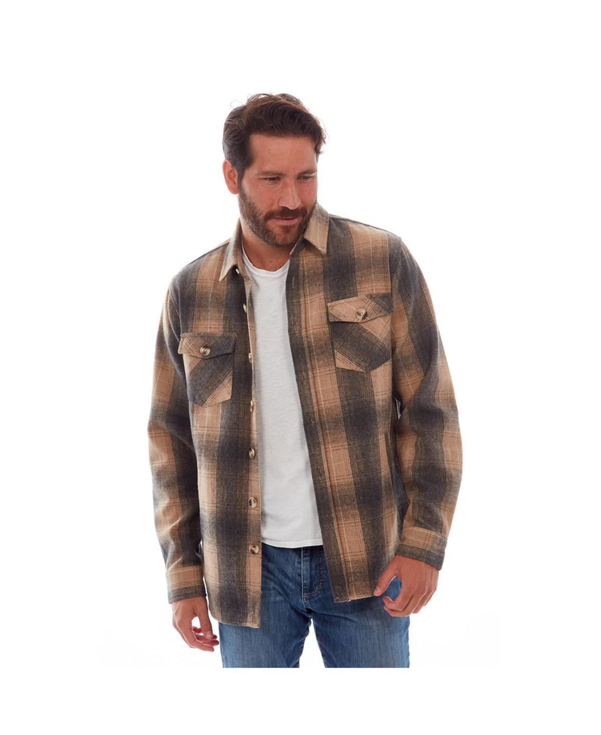 Px Clothing Mens Long Sleeve Plaid Shirt Jacket Product Image